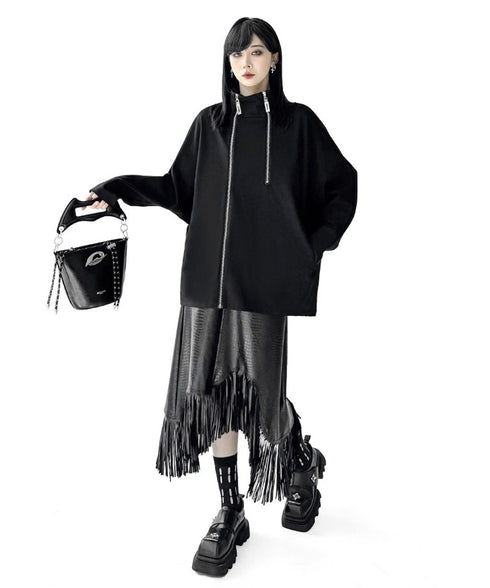 Zip Flow Poncho Top