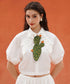 Cactus Cutwork Puff Sleeve Blouse