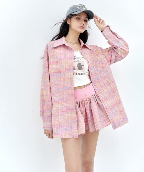 Candy Check Shirt&Skirt Co-ord