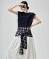 Layered Check Design Dress