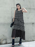Layered Check Frill Dress