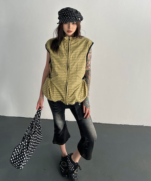 Grid Zip Vest
