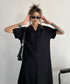 Dark Loose Shirt Dress