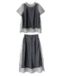 Sheer Stitch Top&Skirt Co-ord