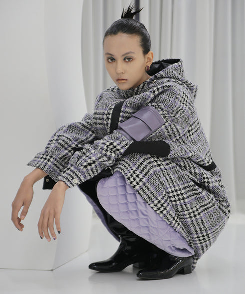 Graph Plaid Tech Coat