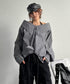 Foldover Collar Blouse