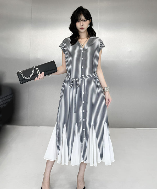Stripe Veil Dress