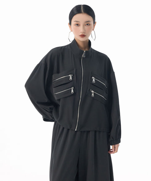 MultiPocket ZipUp Top
