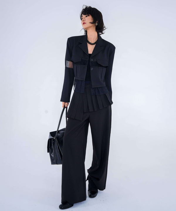 Layer Pleat Docking Pants