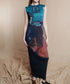 Painting Motif Sleeveless Dress