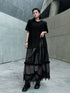 Noir Mesh Layered Skirt