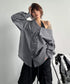 Foldover Collar Blouse