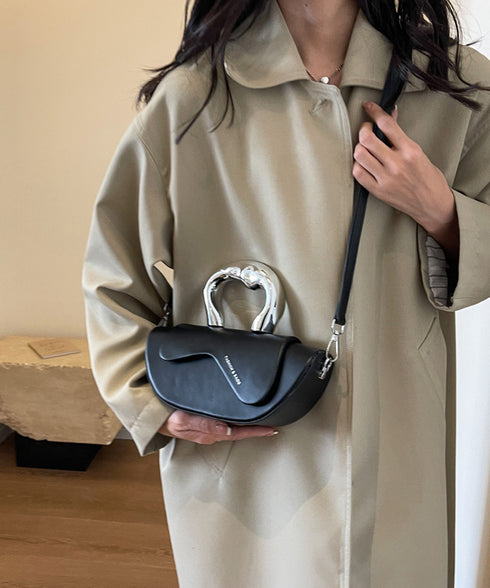 Metal Curve Handle Shell Bag