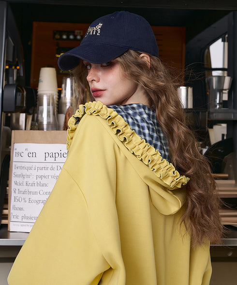 Frill Check Hoodie