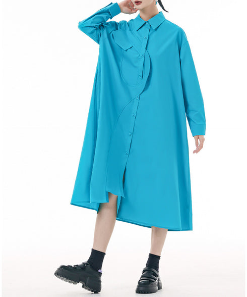 Curved Line Shirt Dress