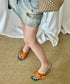 Eyelet Buckle Heel Sandal