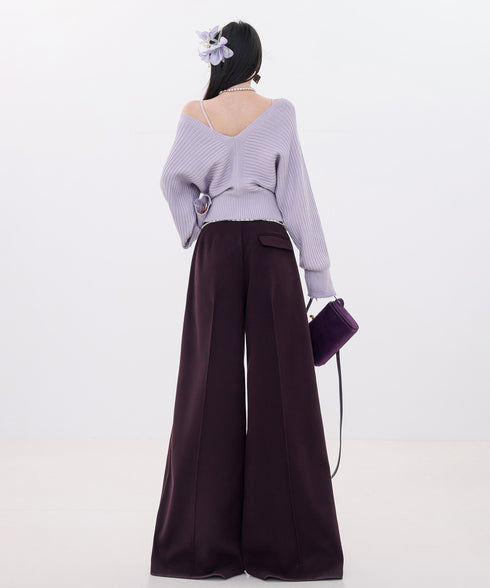Fluid Pleat Wide Pants