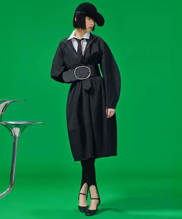 Ribbon Patchwork Faux Leather Jacket