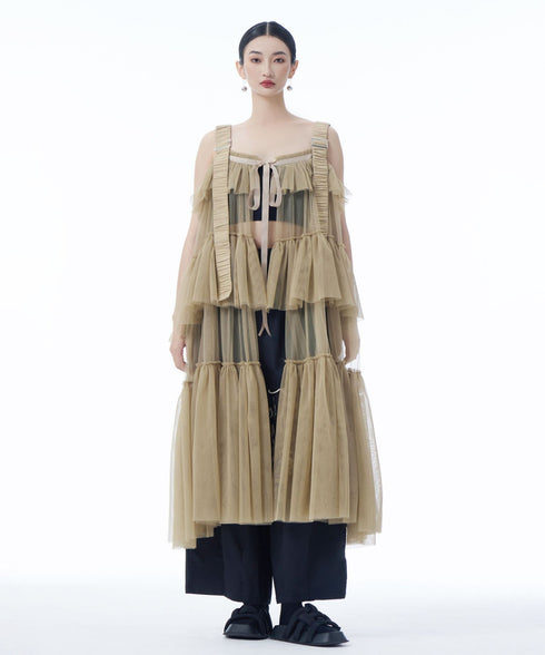 Tulle Tiered Camisole Layer Top