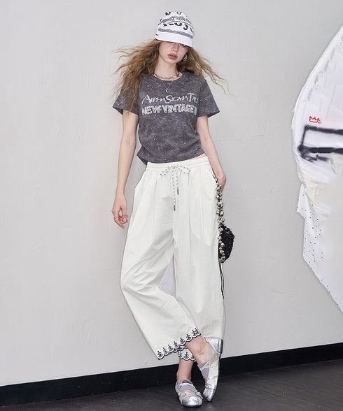 Cloud Hem Balloon Pants
