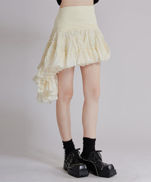 Layered Side-Flare Skirt