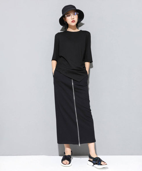 Center Zip Wide Pants
