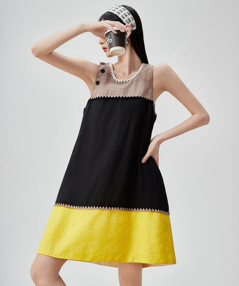 Tricolor Layered Dress