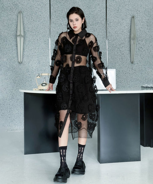 Floral Sheer Dress