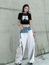 Hybrid Denim Lace Track Pants