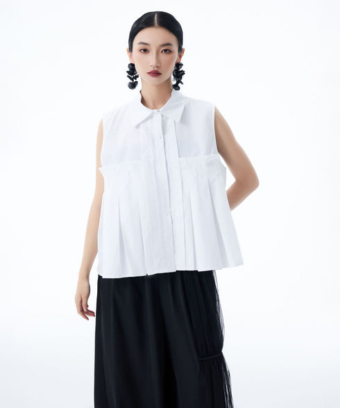 Nivelle Pleat Blouse