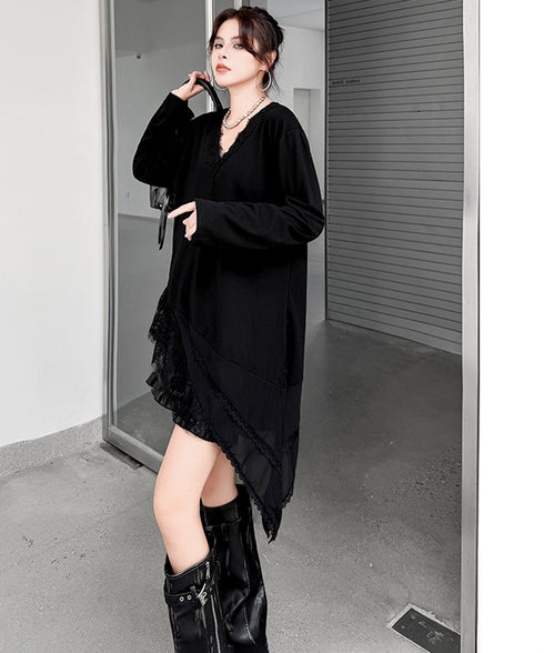 Mirevane Angled Hem Top