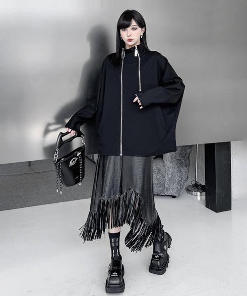 Zip Flow Poncho Top