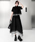 Layer Veil Blouse & Skirt Co-ord