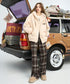 Mocha Line Check Pants