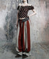 Stripe Gather Balloon Pants