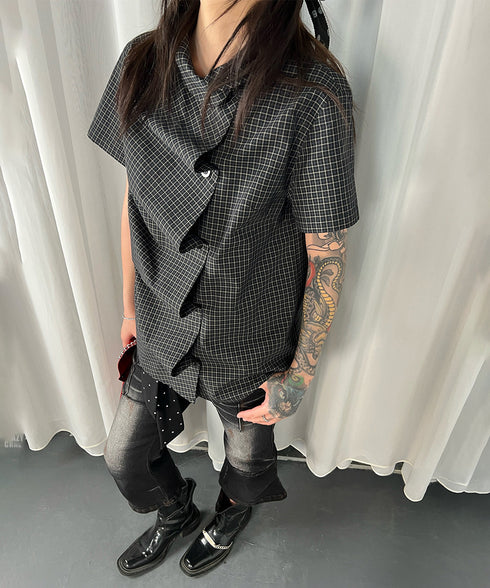 Grid Fold Blouse