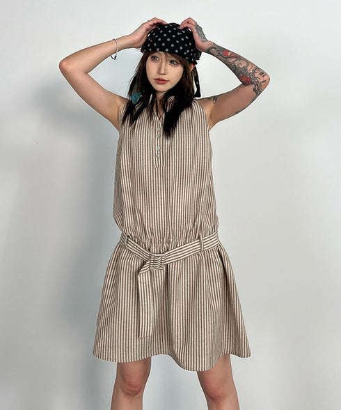 Belted Stripe Dress
