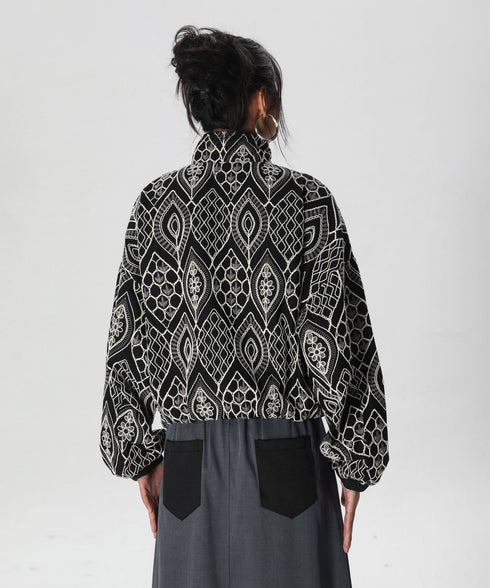 Ornate Pattern Zip Jacket