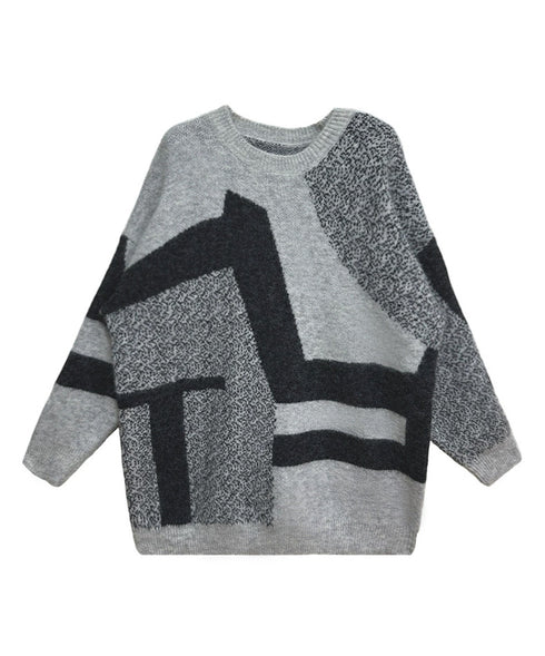 Abstract Block Knit Top