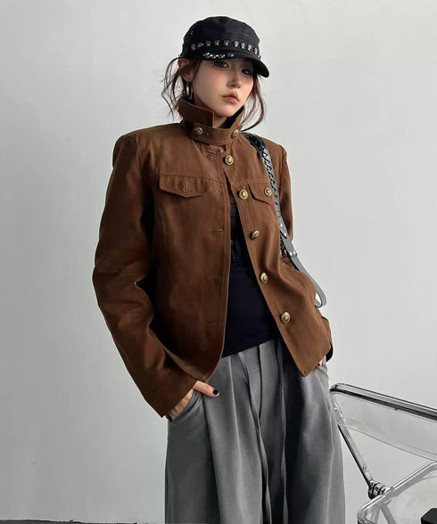 Raised Collar Jacket