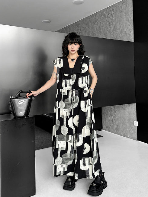 Alphabet Print Jumpsuit