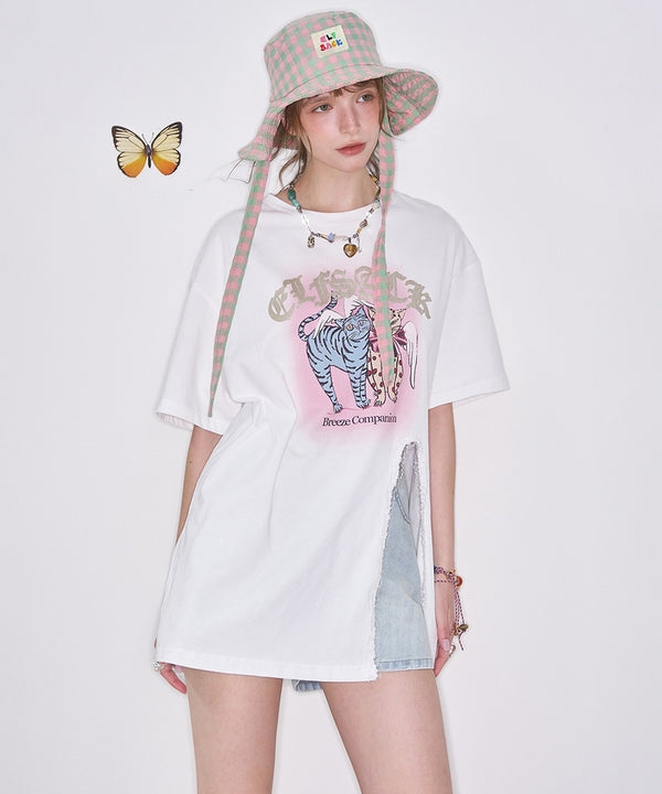 Cat Patch Graphic Top