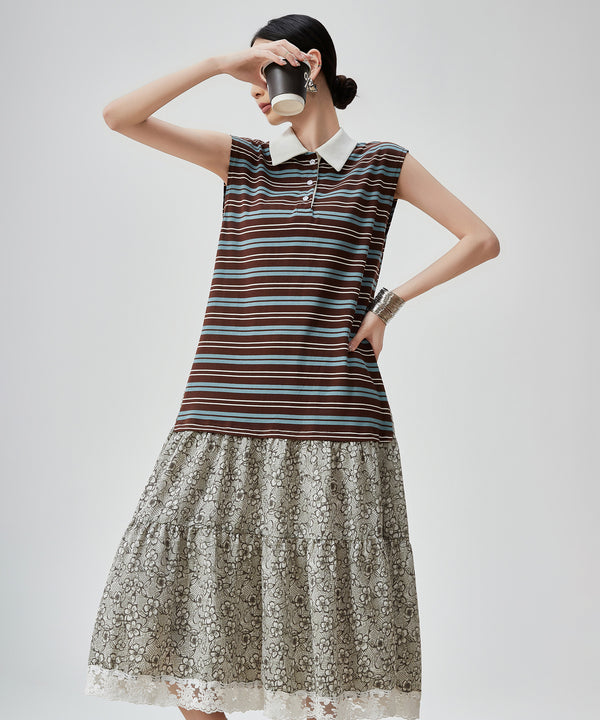 Stripe & Lace Harmony Dress