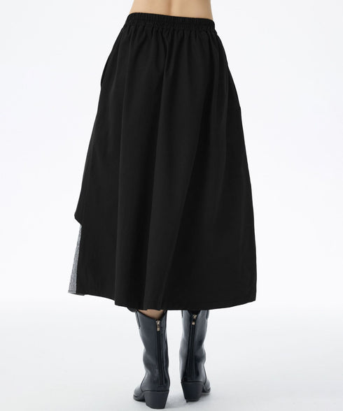 Layered Button Design Skirt