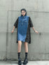 Panel Mix Denim Dress