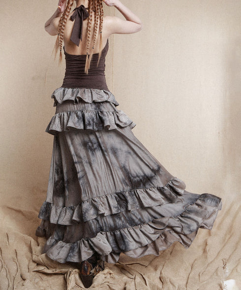 Dark Mist Ruffle Skirt