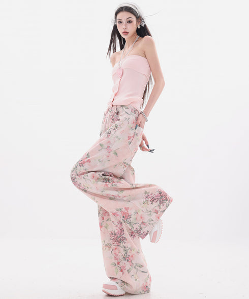 Frayed Contrast Knit Top