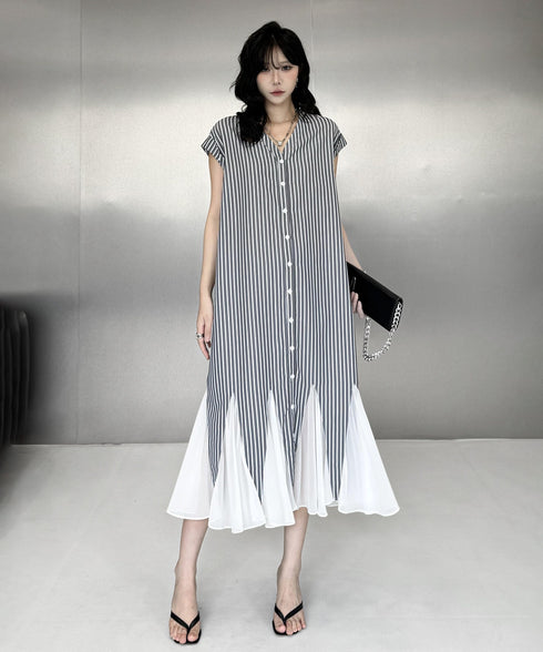 Stripe Veil Dress