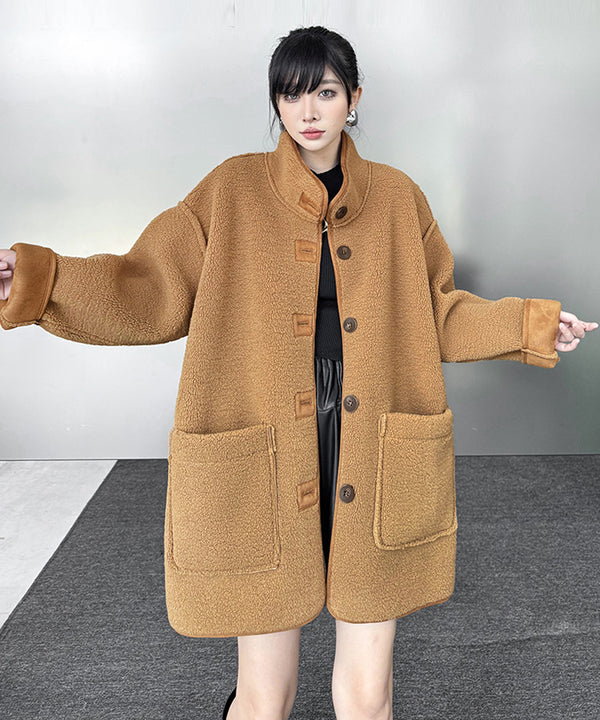 Shearling Texture Oversized Coat