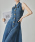 Back Cut Denim Dress